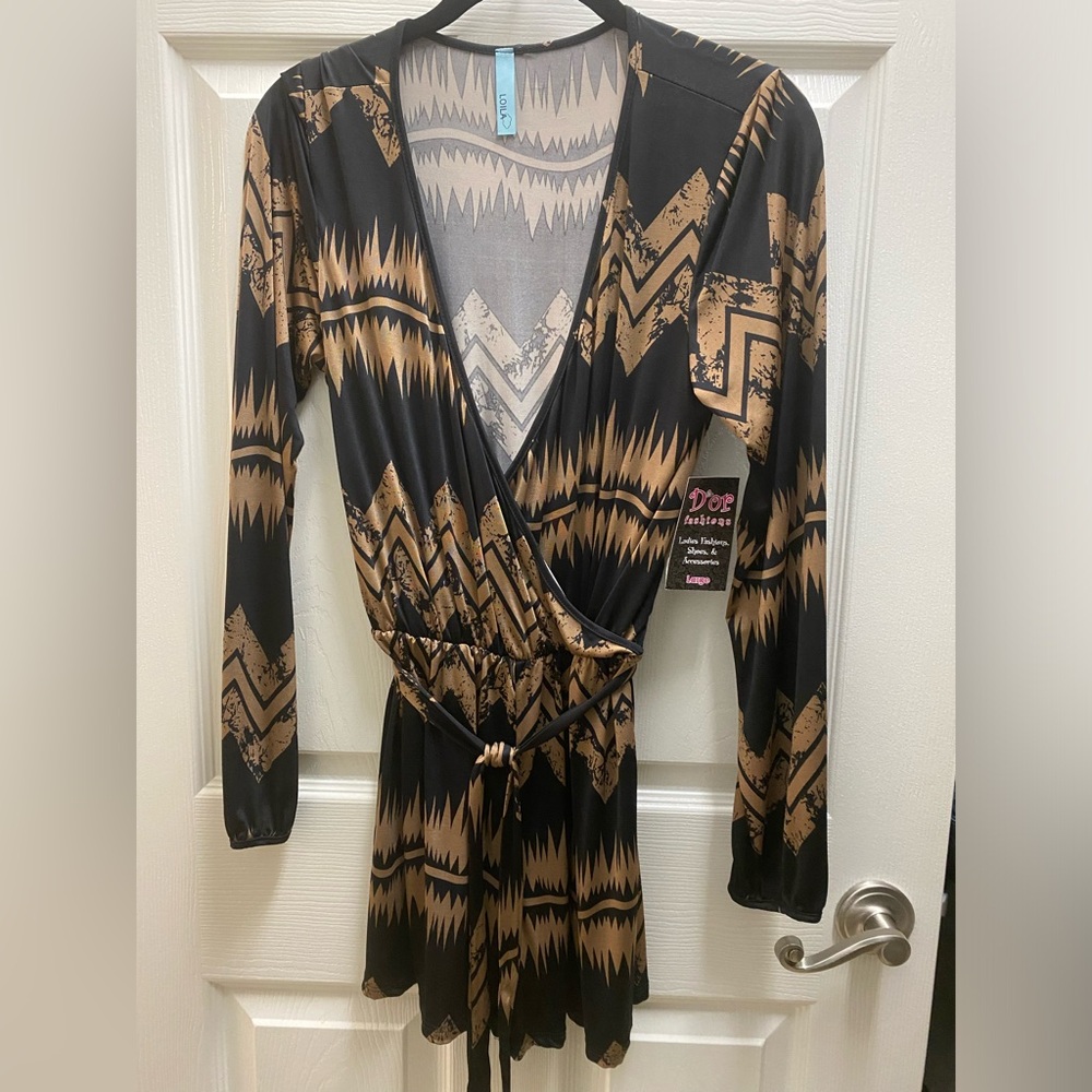 Black/Brown Romper with tags